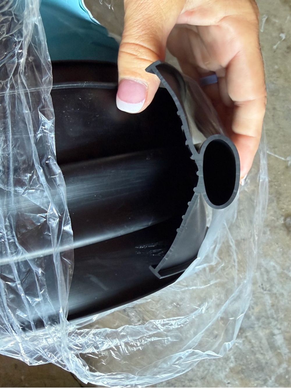 Garage Door, Black Rubber Edge Trim Seal - Flexible Weatherstrip